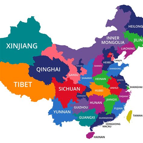 Printable Map Of China Provinces